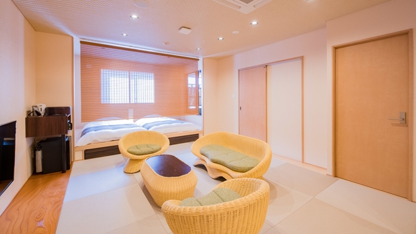 【最上階】露天風呂付　居間+食事の間+寝室（55.8平米)